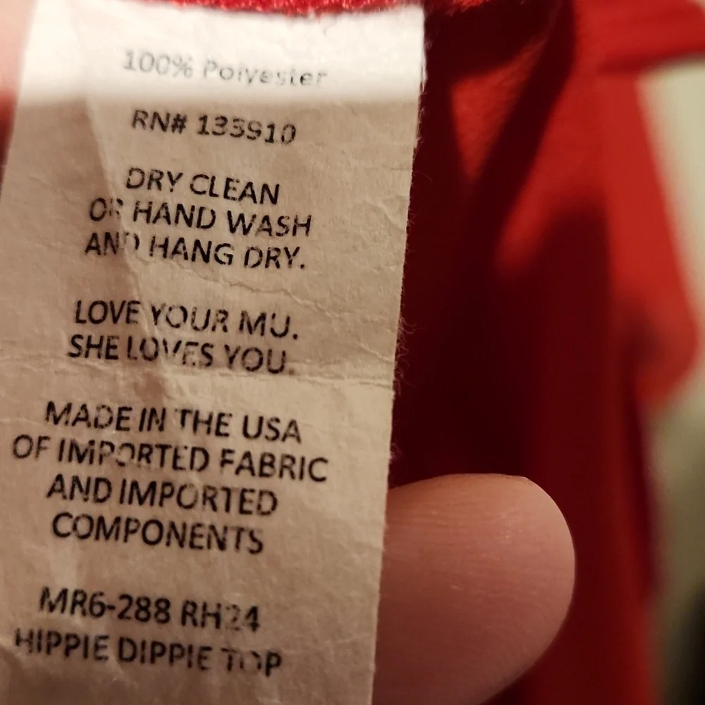 ❤️ SHOW ME YOUR MUMU FLOWY RED BELL SLEEVE HIPPIE DIPPIE TOP, XS